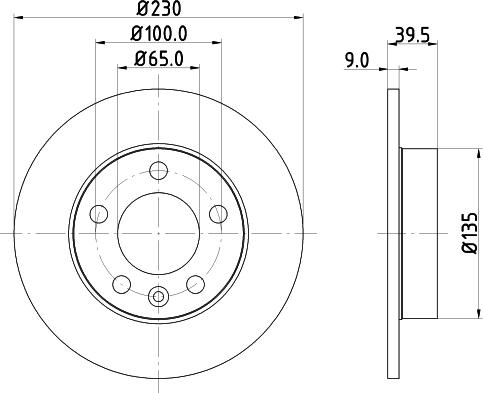 HELLA PAGID 8DD 355 105-411 - Disque de frein parts5.com