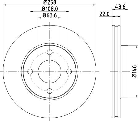 HELLA PAGID 8DD 355 106-431 - Disc frana parts5.com