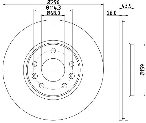 HELLA PAGID 8DD 355 116-161 - Fren diski parts5.com