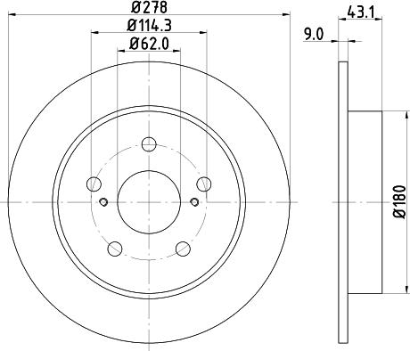 HELLA PAGID 8DD 355 116-791 - Disc frana parts5.com