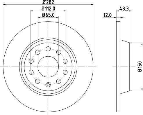 HELLA PAGID 8DD 355 112-141 - Brake Disc parts5.com