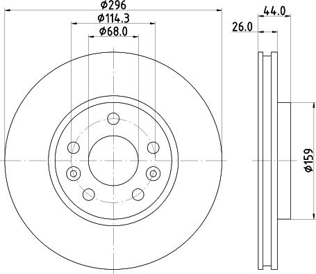 HELLA PAGID 8DD 355 131-871 - Bremsscheibe parts5.com