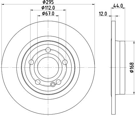 HELLA PAGID 8DD355133351 - Kočioni disk parts5.com