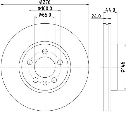 HELLA PAGID 8DD 355 132-891 - Kočni disk parts5.com