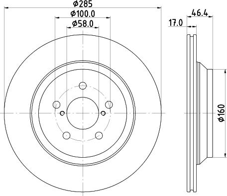 HELLA PAGID 8DD 355 132-371 - Disc frana parts5.com