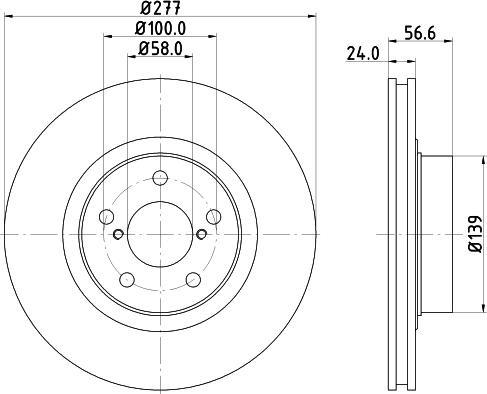 HELLA PAGID 8DD 355 129-421 - Brzdový kotouč parts5.com