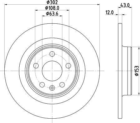 HELLA PAGID 8DD 355 126-991 - Disc frana parts5.com