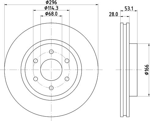 HELLA PAGID 8DD 355 126-841 - Piduriketas parts5.com