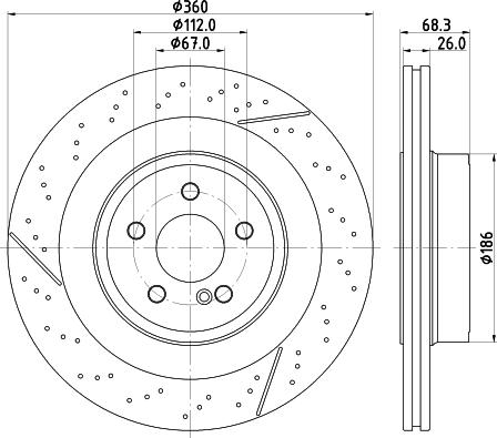 HELLA PAGID 8DD 355 126-871 - Тормозной диск parts5.com