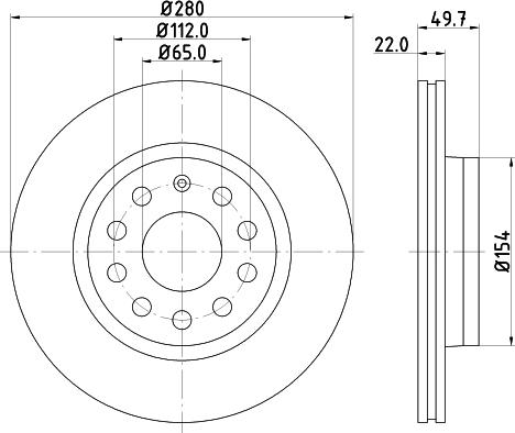 HELLA PAGID 8DD 355 127-991 - Тормозной диск parts5.com