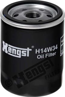 Hengst Filter H14W34 - Oil Filter parts5.com