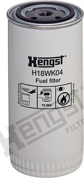 Hengst Filter H18WK04 - Filtr paliwa parts5.com