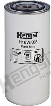 Hengst Filter H18WK03 - Fuel filter parts5.com