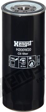 Hengst Filter H200W20 - Filtre à huile parts5.com