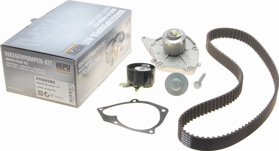 Hepu PK09580 - Set pompa apa + curea dintata parts5.com