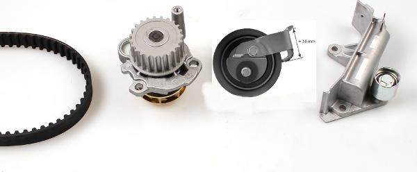 Hepu PK05474 - Vízpumpa + fogasszíj készlet parts5.com