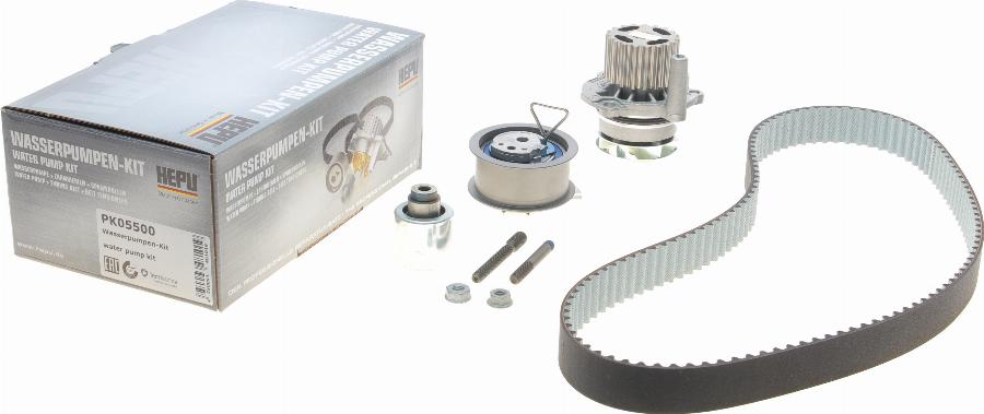 Hepu PK05500 - Su pompası + Triger kayışı seti parts5.com