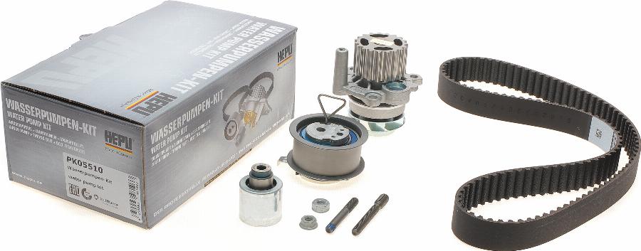 Hepu PK05510 - Pumpa za vodu + komplet zupčastog kaiša parts5.com