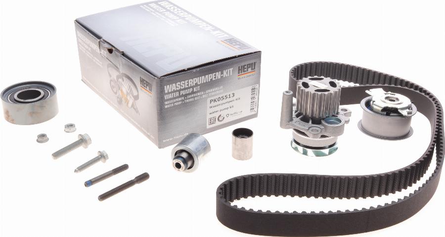 Hepu PK05513 - Vízpumpa + fogasszíj készlet parts5.com