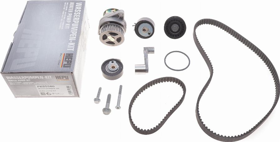 Hepu PK05580 - Pumpa za vodu + komplet zupčastog kaiša parts5.com