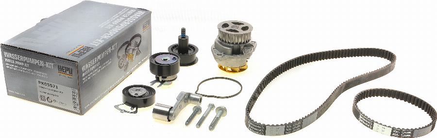 Hepu PK05571 - Vízpumpa + fogasszíj készlet parts5.com