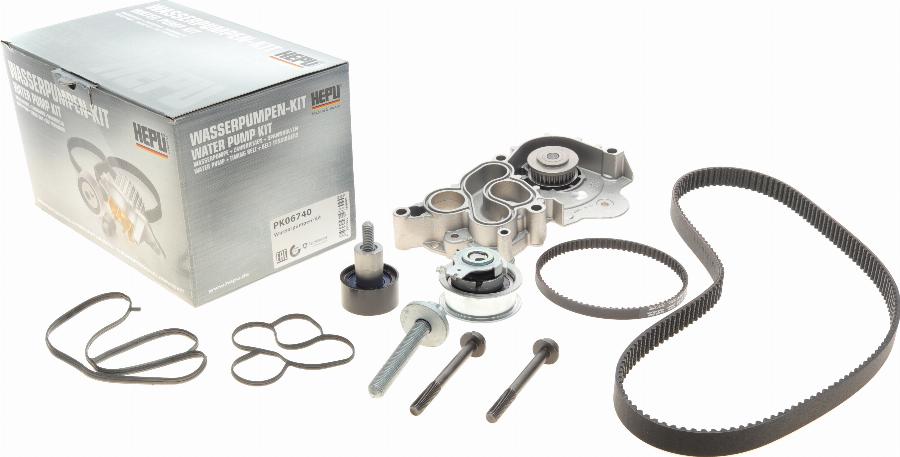 Hepu PK06740 - Set pompa apa + curea dintata parts5.com