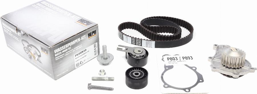 Hepu PK08930 - Set pompa apa + curea dintata parts5.com