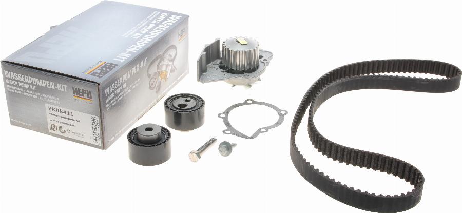 Hepu PK08411 - Set pompa apa + curea dintata parts5.com