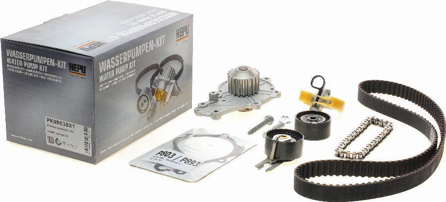 Hepu PK08030XT - Pompa wodna + zestaw paska rozrządu parts5.com