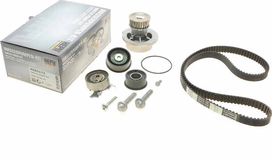 Hepu PK03172 - Vízpumpa + fogasszíj készlet parts5.com