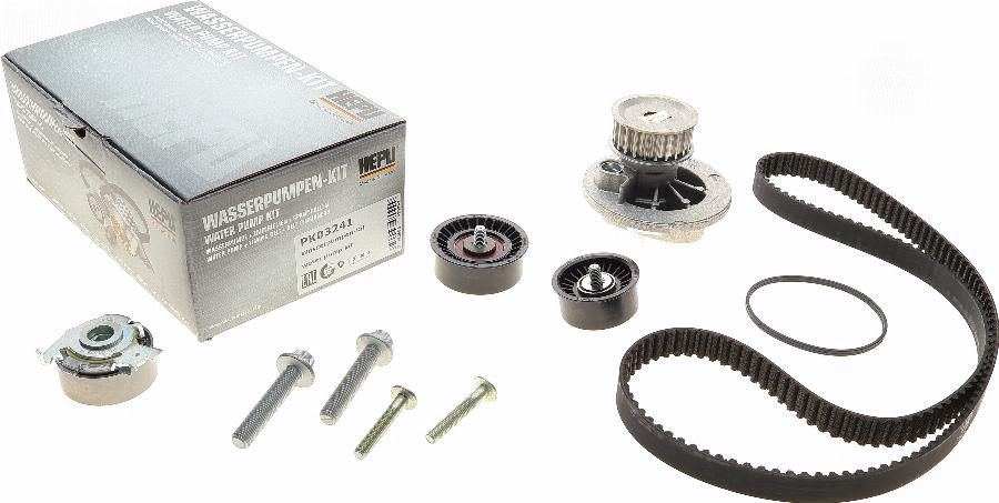 Hepu PK03241 - Vízpumpa + fogasszíj készlet parts5.com