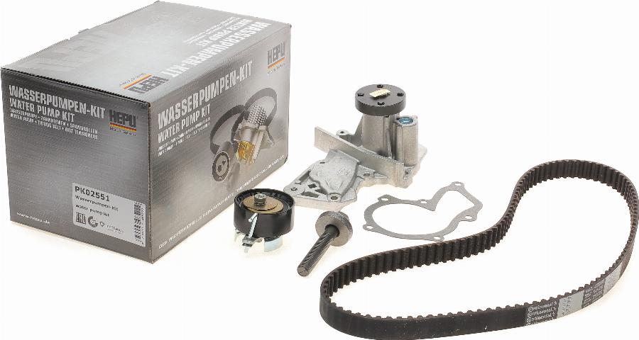 Hepu PK02551 - Water Pump & Timing Belt Set parts5.com