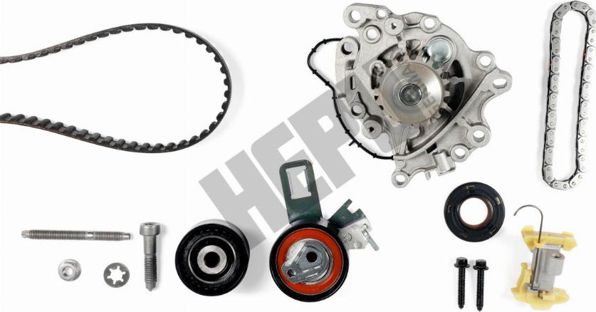 Hepu PK19010-XT1 - Pompa wodna + zestaw paska rozrządu parts5.com