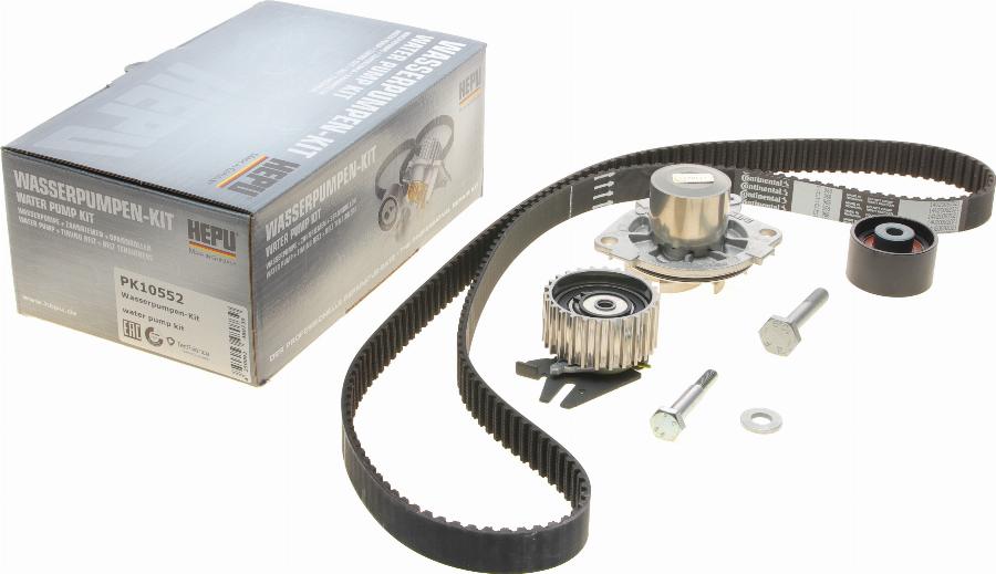 Hepu PK10552 - Pumpa za vodu + komplet zupčastog kaiša parts5.com