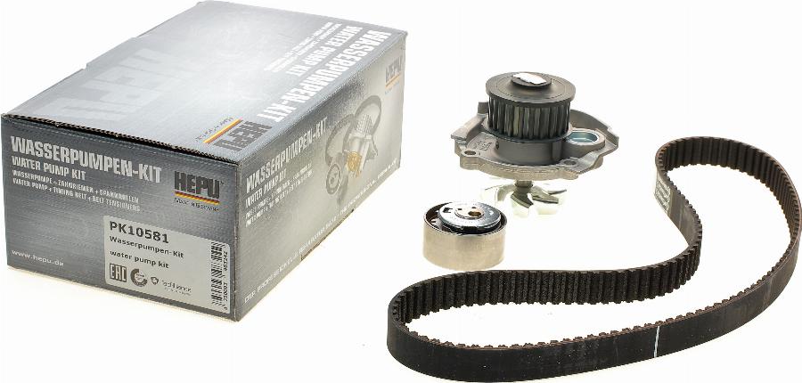 Hepu PK10581 - Set pompa apa + curea dintata parts5.com