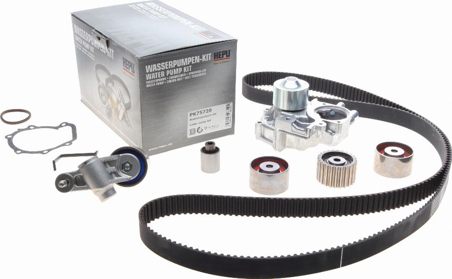 Hepu PK75720 - Su pompası + Triger kayışı seti parts5.com