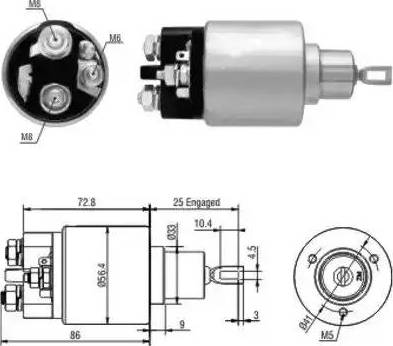 Hoffer 6646010 - Elektromagnetický spínač, startér parts5.com