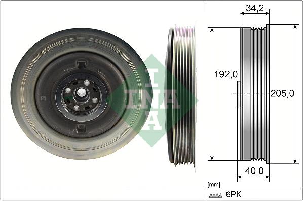 INA 544 0504 10 - Belt Pulley, crankshaft parts5.com