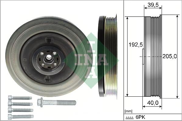 INA 544 0503 20 - Hihnapyörä, kampiakseli parts5.com