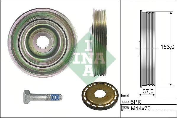 INA 544 0097 21 - Fulie curea, arbore cotit parts5.com