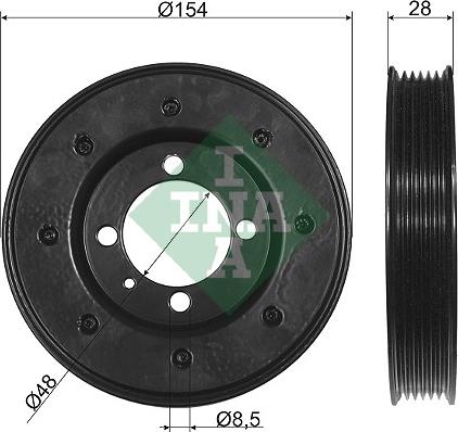 INA 544 0081 10 - Remenica, radilica parts5.com