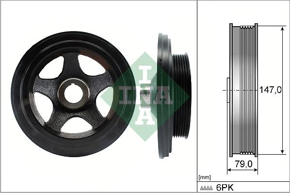 INA 544 0142 10 - Polea, cigüeñal parts5.com