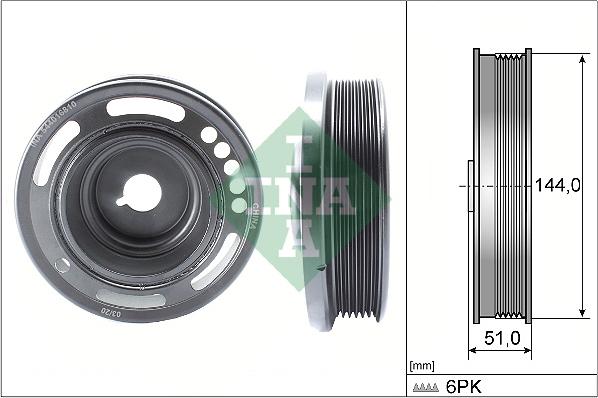 INA 544 0168 10 - Belt Pulley, crankshaft parts5.com