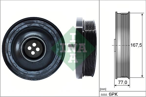 INA 544 0137 10 - Fulie curea, arbore cotit parts5.com