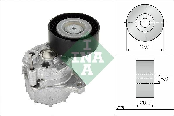 INA 534 0481 10 - Szíjfeszítő, hosszbordás szíj parts5.com