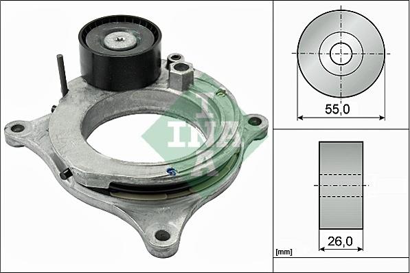 INA 534 0598 10 - Intinzator curea, curea distributie parts5.com