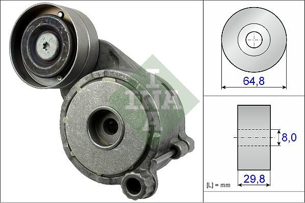 INA 534 0506 10 - Napenjalec jermena, rebrasti jermen parts5.com