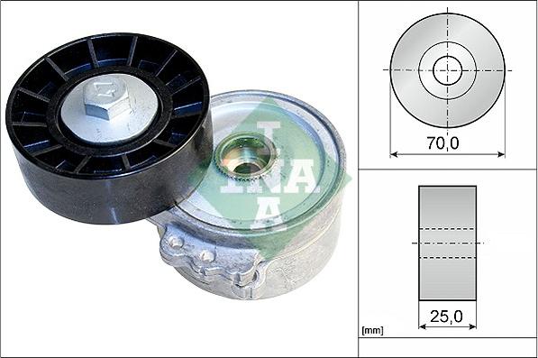 INA 534 0334 10 - Napenjalec jermena, rebrasti jermen parts5.com