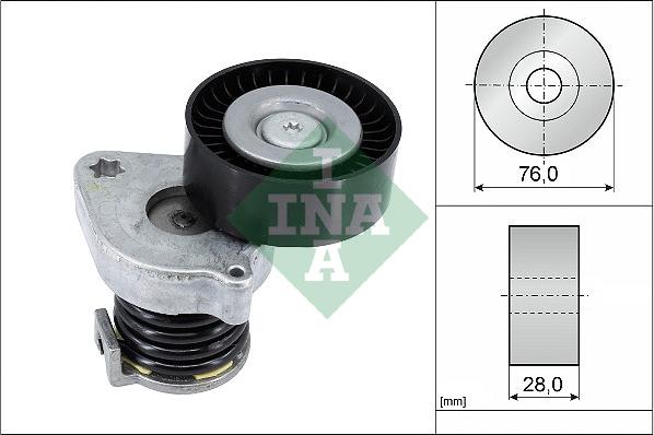 INA 534 0370 10 - Tendeur de courroie, courroie trapézoïdale à nervures parts5.com