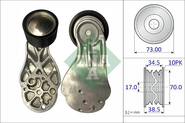 INA 534 0751 10 - Vratná / vodicí kladka, klínový žebrový řemen parts5.com